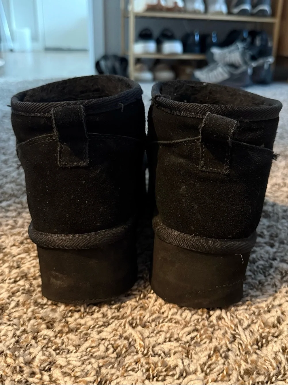 Classic Women's Short Platform Ankle Boots in Black